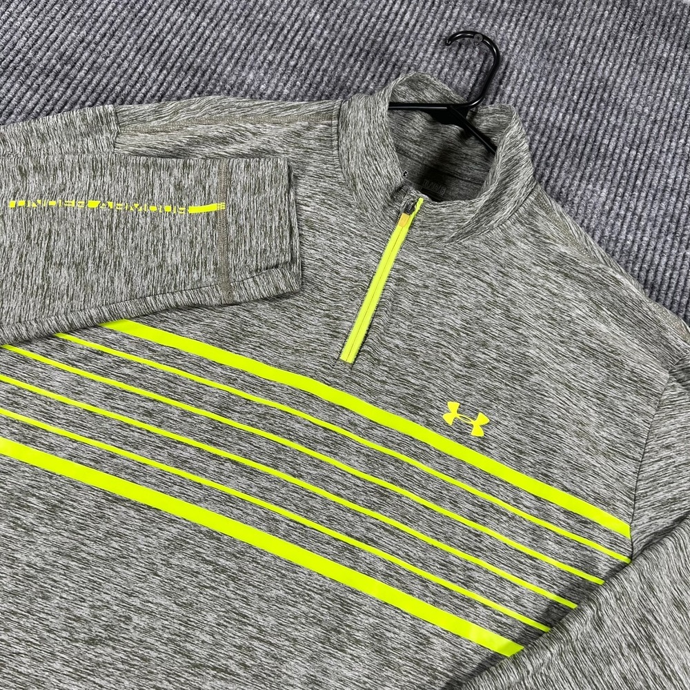 Under Armour Pullover Shirt Mens XL Extra Large Green Cold Gear Long Sleeve 1/4